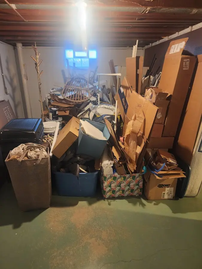 Roll-off dumpster container at job site for 4 Yard Dumpster Rental in Egelston